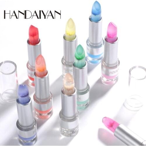 HANDAIYAN New Dried Flower Jelly Lip Balm Changing Lipstick Lasting Transparent Moisturizing Waterproof Lip Care Cosmetic TLM2