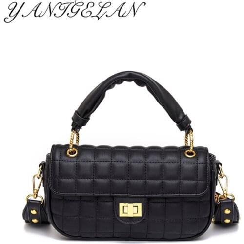 Solid Color Leather Crossbody Womens Bag Popular Simple Female Shoulder Pack Handbags and Purses 2021 Bolsas Femininas De Luxo