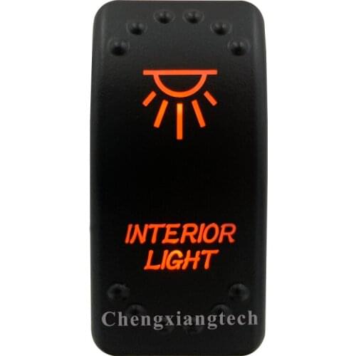 Orange Led - Car Boat Caravan Marine Rocker Switch- Laser Eatched- Interior Light-12v 24v for Carling ARB NARVA 4X4 -Waterproof