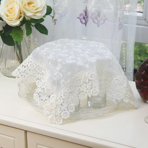 Hot European tablecloths Tea set lace cloth multi-purpose square towel kitchen appliances dust-proof covering cloth laptop cover