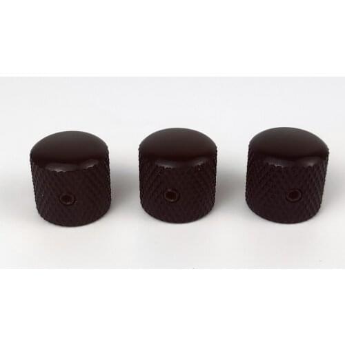 Guitar Control Knobs 6mm Dia, Dome Tuning Potentiometer Knob with Hole for Electric Guitar Precision Bass Black