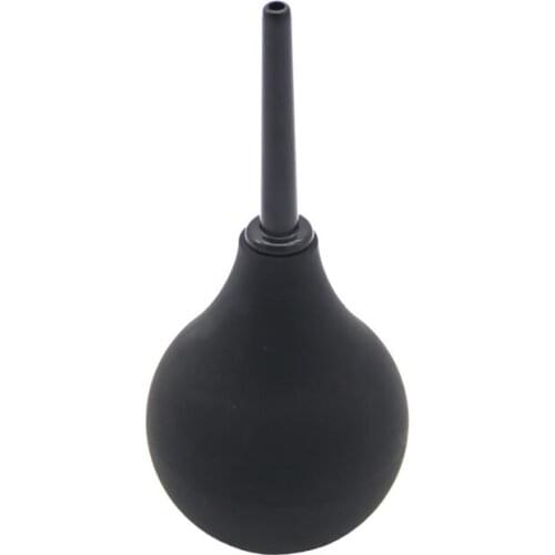 Enema Rectal Shower Cleaning System Silicone Gel Blue Ball for Anal Anus Colon Enema 89ml Anal Cleaning Pear Shaped Sex Product