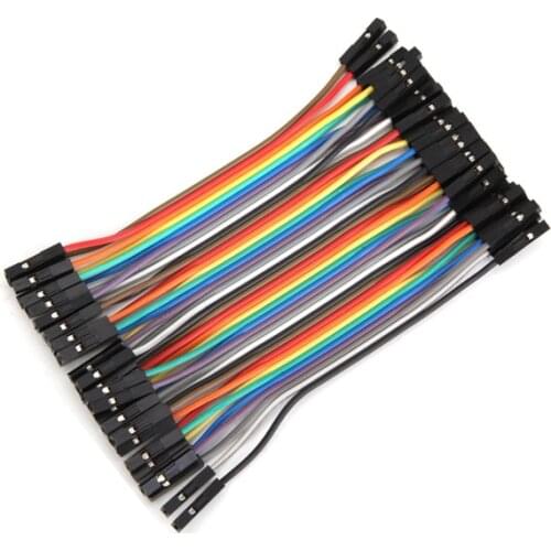 40pcs 10cm Female To Female Jumper Cable Dupont Wire