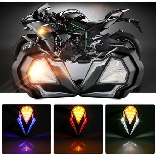 2X Brake Light For MotorcycleTurn Signal Light Flowing DRL Scootor Motorbike Led Indicator Daytime Running Light 18smd 12V