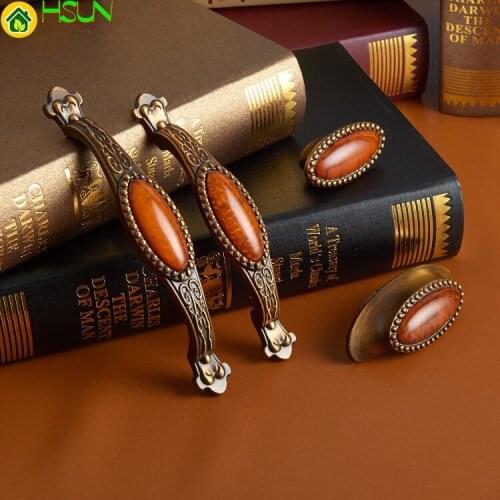 Vintage Coffee Drawer Knobs Dresser Pulls Handles Cupboard Knob Retro Modern Chic Kitchen Cabinet Door Handle Furniture Hardware