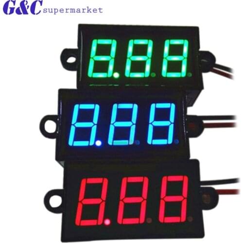 Waterproof 0.56" Mini LED Digital Voltmeter DC 5V 12V 24V Voltage Meter Volt Detector Battery Monitor Red Green Blue Display diy