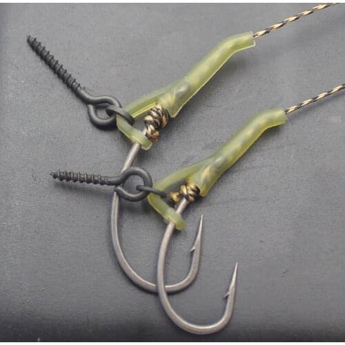 30PCS Pop Up Carp Fishing Tackle D Rig Aligners Micro Ring Swivel Fishing Line Hook Connection Aligner