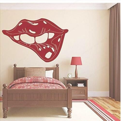 YOYOYU Vinyl Wall Art Sticker Sexy Lips Wall Sticker Decoration For Bedroom and Ladies' room Unique Gift RemovableArt Wall HL116