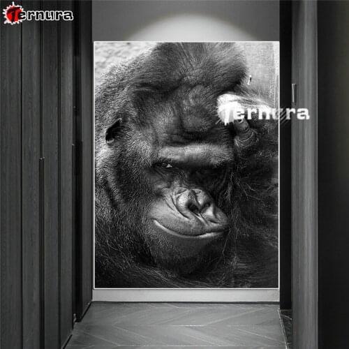 Animal 5D Diamond Embroidery Black Orangutan Diy Full Square Diamond Painting Rhinestones Handicraft diamond mosaic Home Decor