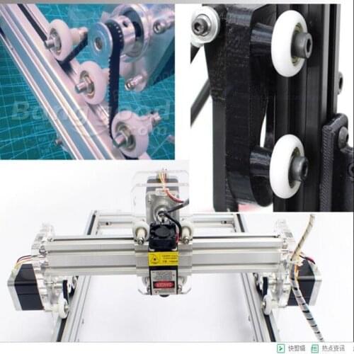 10pcs round belt 2020 aluminum rail motor wheelOpenbuilds European standard pulley rubber wheel bearing