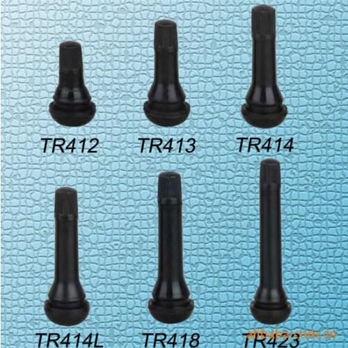 500pcs/lot Tubeless Snap In Valve TR414 TR412 TR413 TR418 TR423 TR425 CAR VAN ALLOY STEEL WHEEL RUBBER TYRE VALVE + DUST CAPS
