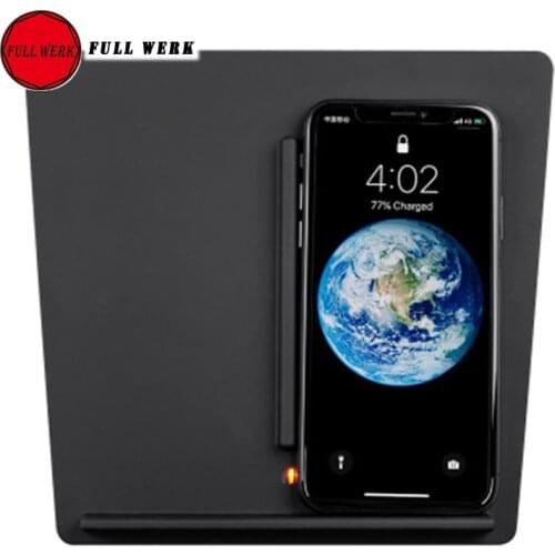 Wireless Phone Charger with Dual USB Ports for Tesla Model 3 Car Interior front Center Console Wireless Charging Pad Panel