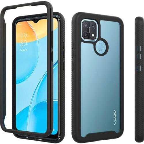 Hybrid TPU Bumper Dual-Layer Rugged Case For OPPO A15 Cases A35 Crystal Phone Cover For OPPO A 35 Clear Protective Cover