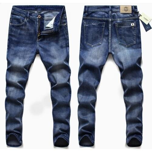 Brand Jeans Retro Nostalgia Straight Denim Jeans Baggy Jogger Casual Trousers Men Plus Size 42 44 46 48 Haren Pants