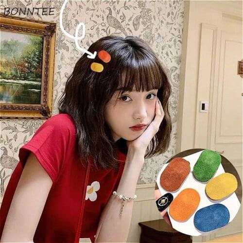 Headwear Women Sweet Girls Adult All-match Hairgrips Solid Ins Exquisite Design Simple Kawaii Hair Accessories Autumn Cute Teens