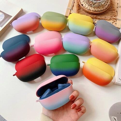 Gradient Multicolor Matte Wireless Bluetooth Earphone Case Cover For Sony WF-SP800N Shockproof Charging Box Case Cover