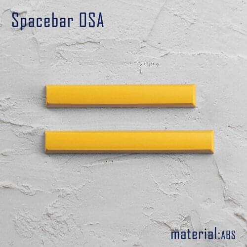 OSA Profile Spacebar Keycaps For Cherry Mx Switch Mechanical Keyboard Yellow 6.25u 7u Space Bar ABS No Backlit Key Caps