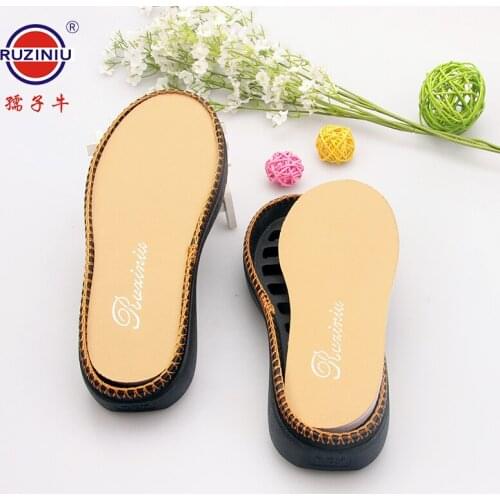DIY Hand Knitting Materials Slippers Black Rubber Outsoles for Shoes Platform Anti-Slip Crochet Needles Indoor Slippers Sole
