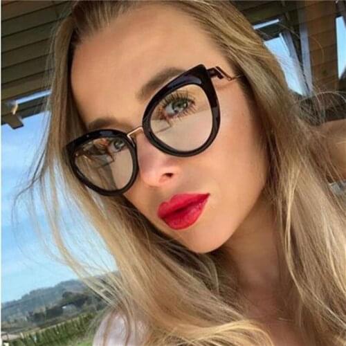 New fashion Eyeglasses Frame Women Cat Eye Computer Optical Glasses Myopia For Ladies Eyewear Frame UV400 Glasses TR90