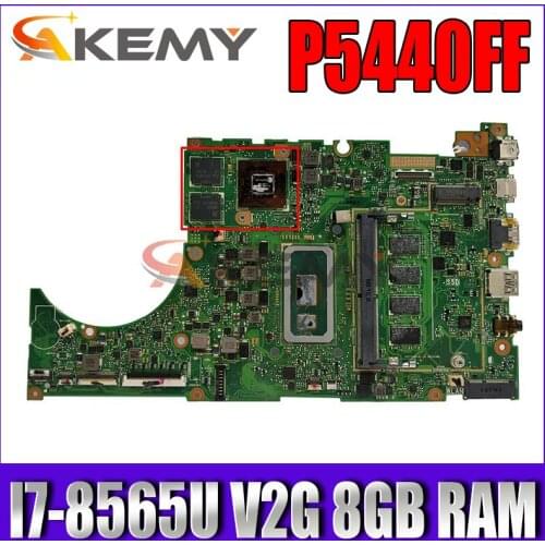 P5440FF original motherboard with 8GB RAM I7-8565U V2G For ASUS P5440 P5440F P5440FF laptop motherboard mainboard tested 100% ok