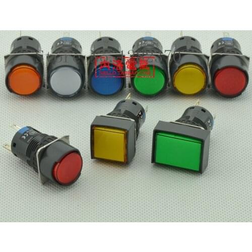 [ZOB] original illuminated pushbutton 16mm round / square / rectangular self-resetting XB6EA / C / DW * B1C 24V 1C / O --10pcs