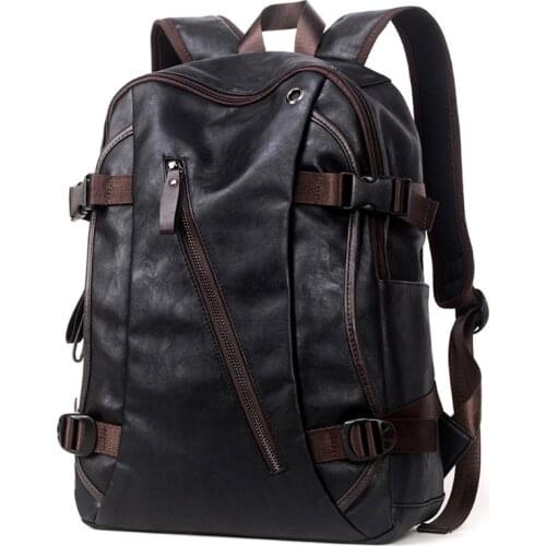 New Fashion 2016 Faux-leather Backpack Men Bag Casual Backpack For Women School Backpack Men Shoulder Bag Tote Free Shipping