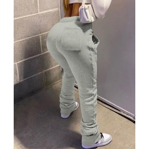 Sports Stacked Leggings Joggers Women Capri Pants Summer Traf Y2k Oversized Sweatpants Ladies Trousers Clothing HR8139