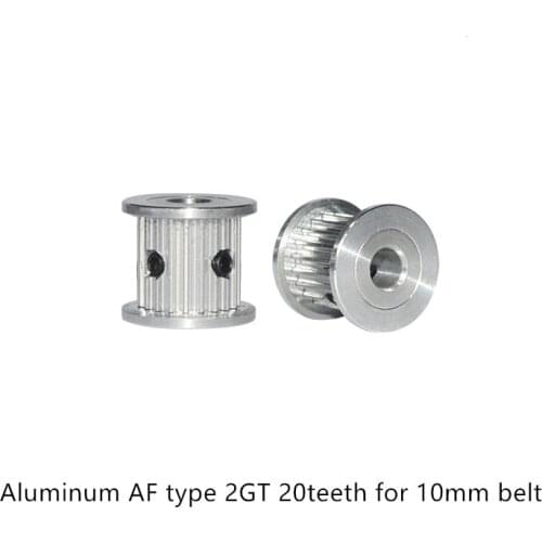 AF type 20 teeth GT2 Timing Pulley Bore 5mm for GT2 Timing belt width 6mm 10mm used in linear 2GT pulley 20Teeth 20T