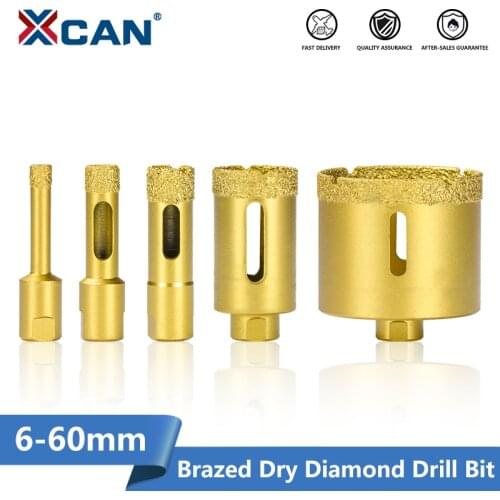 XCAN Drill Bit M14 Thread Vacuum Brazed Dry Diamond Drilling Core Bits Diamond Hole Saw Cutter Ceramic Tile Drilling Tools