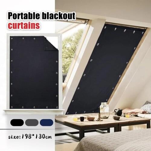 Blackout Blinds Curtain For Window Travel Portable Adjustable Suckers Sunlight Blocking Blinds Thermal Insulated Curtains
