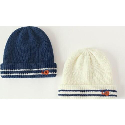 Unisex Hats Knitted Cap Woman Beaines Winter Simple Hats Warm Solid Casual Teenage Girls Beanies Cartoon Embroidery