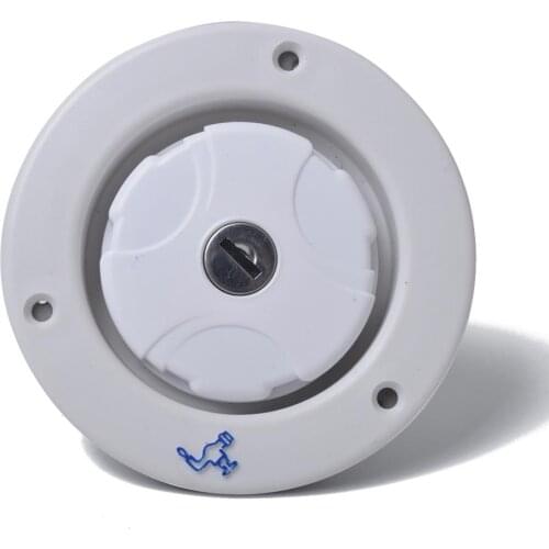 Universal White Gravity/City Water Hatch Fill Dish Lock Keys RV Trailer