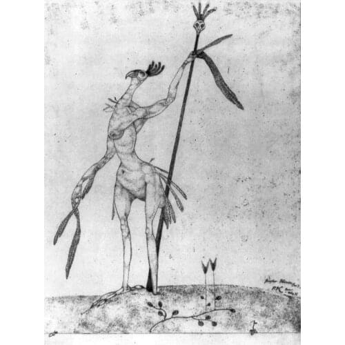 High quality Oil painting Canvas Reproductions Phenix (1905) by Paul Klee Painting hand painted