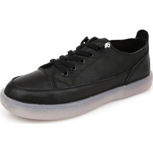 Best Sale 2020 Spring New Soft Bottom Non-slip Flat Shoes Concise Casual Sneaker Shoes Comfort Women Shoes Fashion Leather Shoes