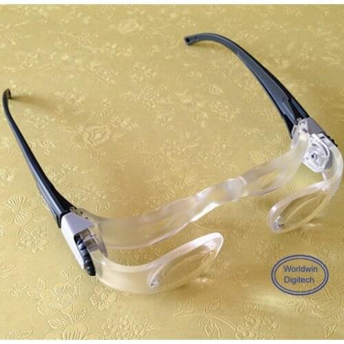 2.1X MaxTV Headband Adjustable Spectacles Portable Lens Magnifying Binocular Glasses for Watching TV Eye Magnifier