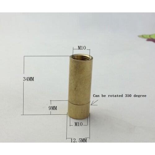 2pcs/lot M10 Universal straight 350degree steering Head bolts Female/male Thread Tube for Chandelier Corridor/Porch/Bar Lamp