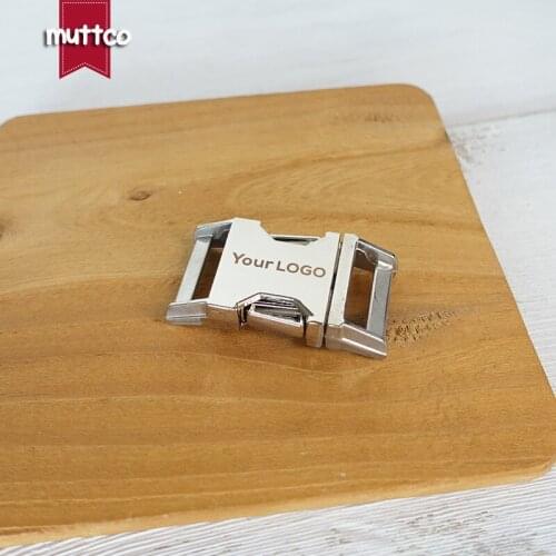 20mm Engraved buckle, We provide laser engraving service customize LOGO plated metal buckle for diy dog collar accessory CK-20S