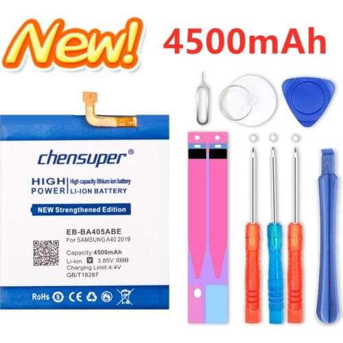 New 4500mAh EB-BA405ABE Battery For SAMSUNG Galaxy A40 2019 SM-A405FM/DS GH82-19582A Mobile Phone Batteries +Free tools