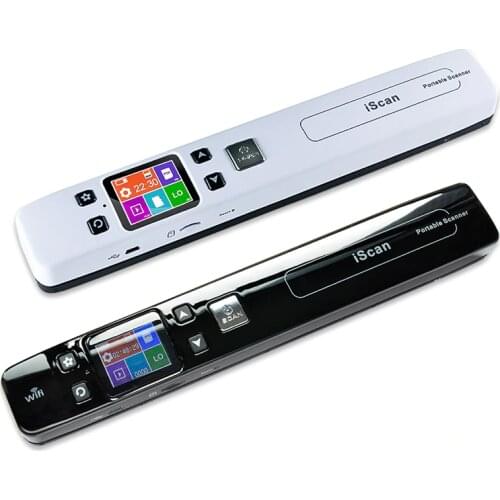 Mini Wireless WiFi Portable Scanner HD LCD Display Receipts Books Handheld Document Scanner A4 Size 1050DPI Support JEPG or PDF