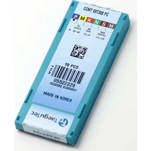 CCMT09T308 PC TT8115 CCMT09T308 FG CT3000 CCMT09T308 FG TT8115 TaeguTec cnc Lathe Inserts Cutter Turning Tool 10pcs