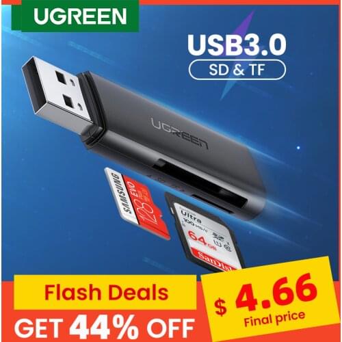 UGREEN Card Reader USB 3.0 to SD Micro SD TF Memory Card Adapter for PC Laptop Accessories Multi Smart Cardreader Card Reader