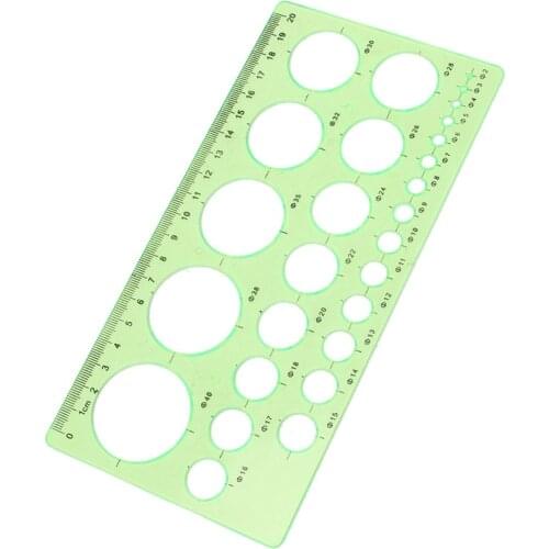 KiWarm 1 PC useful engraved ruler template tool kit circle size origami paper DIY painting tools handmade supplies random colors