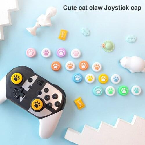 4PCS Cute Cat Claw Joystick Caps Cute Attractive Game Accessories For Nintendo PRO/PS4/XBOX Controllers
