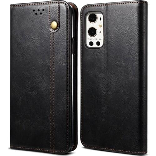Leather Case For Oneplus 9 Pro 8T Retro Flip Wallet Case Magnetic Card Business Phone Shell For Oneplus Nord 10 100 Stand Cover
