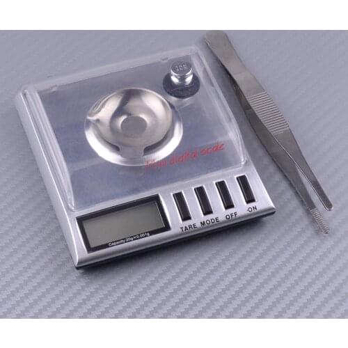 LETAOSK 20g x 0.001g 1mg Silver LCD Digital Jewelry Diamond Scale 100 x 0.005ct Electronic Digital Precision Weight Balance