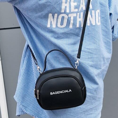 Cute PU Leather Handbag for ladies student girls BAGENCIALA Letter crossbody Small Messenger bag 2020 new Shell bag