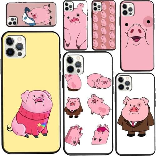 Cute PINK Kawai Pig Case For iPhone 11 Pro Max XS X XR 8 7 Plus SE 2020 Funda For iPhone 12 Pro Max mini Case