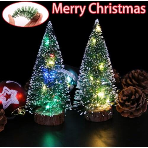 Mini Artificial Christmas Tree Decoration For Home Decor Desktop Ornaments Small Pines Tree Christmas Gifts New Year 2022 Decor