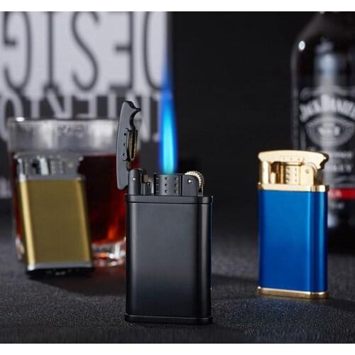 Mini Metal Butane Gas Lighter Unusual Cigarette Cigar Lighter Portable Outdoor Candle Firework Ignition Tool Gadgets For Men