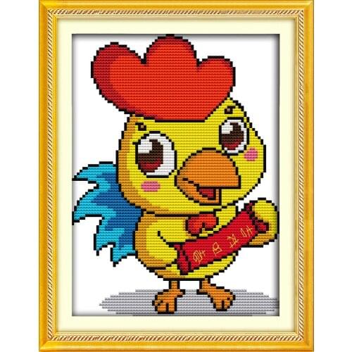 Joy sunday cartoon style Everything goes well mini cross stitch patterns with charts Christmas gift